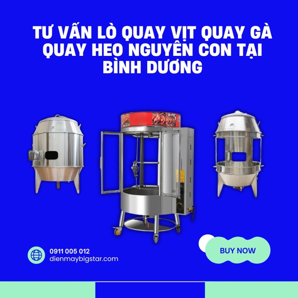 Lò quay vịt quay gà quay heo nguyên con