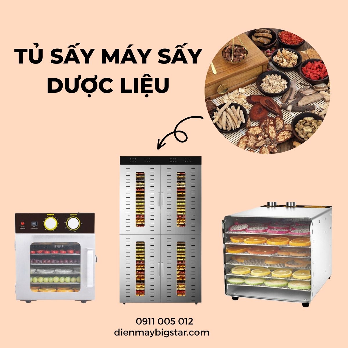 Tủ sấy máy sấy dược liệu